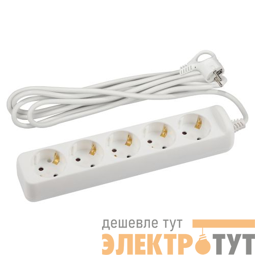 Удлинитель 5х3м с заземл. ПВС 3х1.5 16А U-5e-3m-3x1.5 Эра Б0044038
