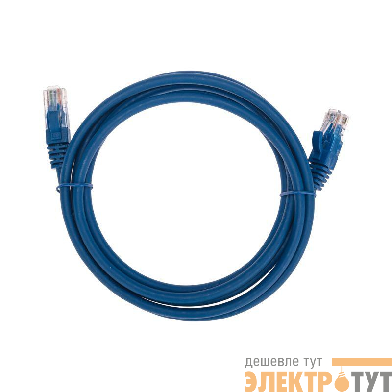 Патч-корд U/UTP CAT 6 RJ45-RJ45 26AWG LSZH син. 2м Rexant 02-0294-2