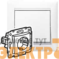 Розетка 1-м СП Valena 16А IP21 2P+E с заземл. немецк. стандарт механизм бел. (DIY-упак.) IEK 694280