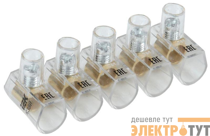 Зажим винтовой концевой изолированный КЗВИ 6.0кв.мм (5х1) IEK UZVK-06-5