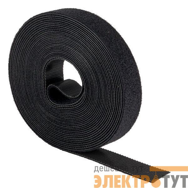 Хомут-липучка 20мм черн. (5м/ролл) PROxima EKF hlft-2-b
