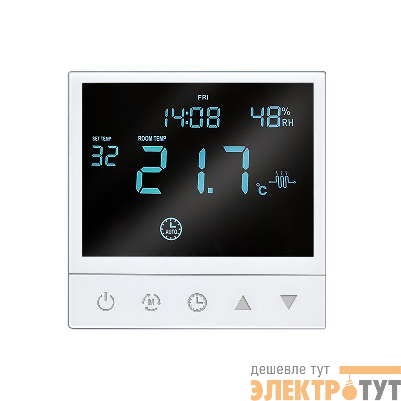 Термостат электронный 16А для теплого пола с датчиком +5-+40град.C в сборе бел. UNIVersal A0065