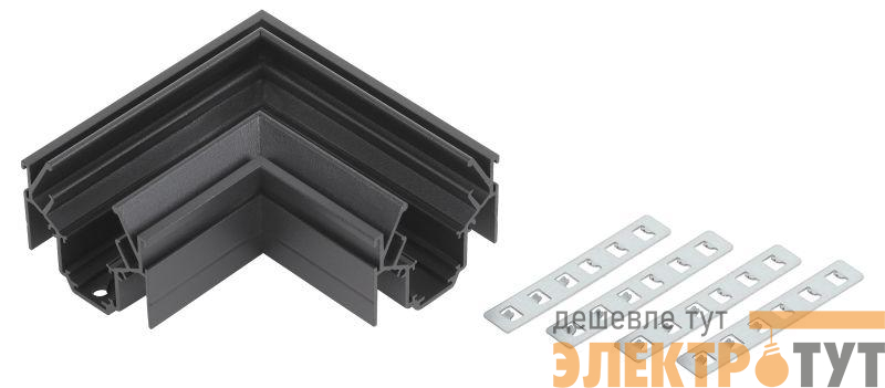 Коннектор угловой TRM-PC20-CC-B для встраив. в натяжной потолок магнитн. шинопровода TRM-PC20 NOVA 48В черн. Эра Б0054793
