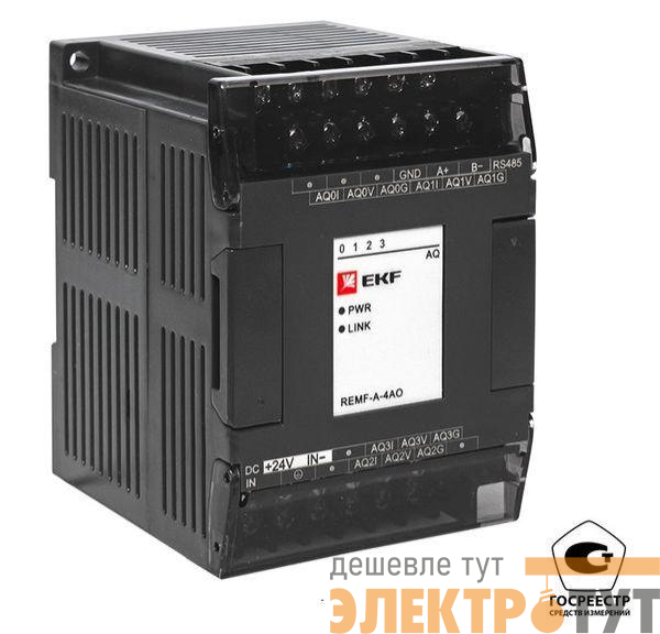 Модуль аналогового вывода REMF 4 PRO-Logic (с поверкой) EKF REMF-A-4AO-V