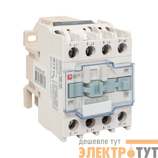 Контактор КМЭ-2 25А кат. 400В AC 1НЗ EKF ctr-s-25-380-nc