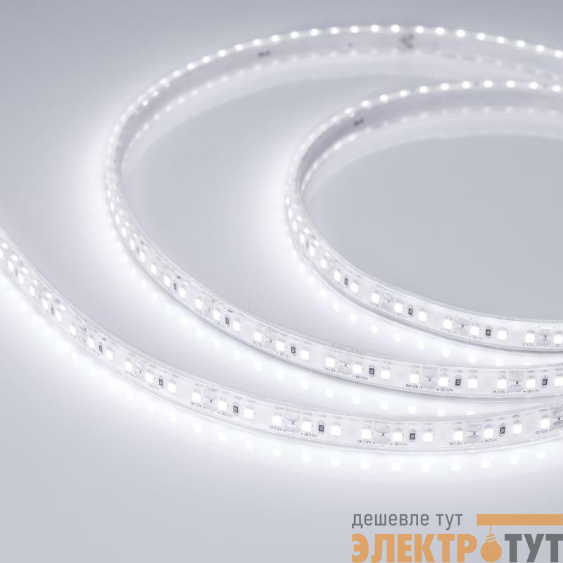 Лента светодиодная RTW-PU-A120-10.5mm 12V White 6000К 16.8Вт/м IP68 Wire 2м герметичная (уп.5м) Arlight 029596(3)