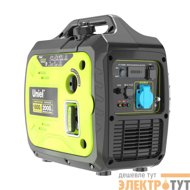 Генератор бензиновый инверторный URS-P2200i 1ф макс. мощность 2кВт ручной стартер TM Uniel UL-00012852