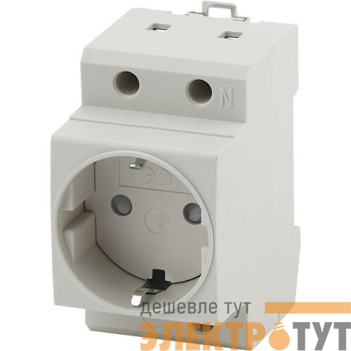 Розетка на DIN-рейку PRO MRD10-16-E 16А с заземлением Эра Б0057482