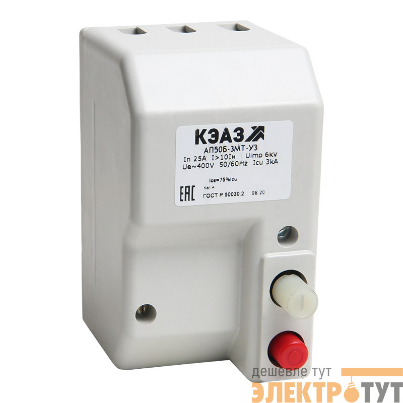 Выключатель автоматический 2п 16А 10Iн 3кА АП50Б 2МТ У3 400В AC/220В DC КЭАЗ 106903