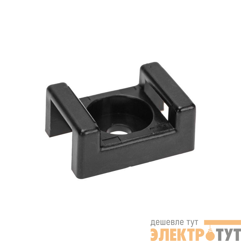 Площадка для крепления стяжки 22х16мм (ПС-2) черн. (уп.10шт) Rexant 07-2103-10