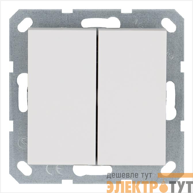 Переключатель перекрестный 2-кл. 10А IP20 механизм бел. глянцевый Jasmart G3014W