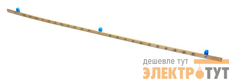 Шина заземления 19дюйм 500мм 20 точек 5х15мм Eurolan 60A-14-11GR