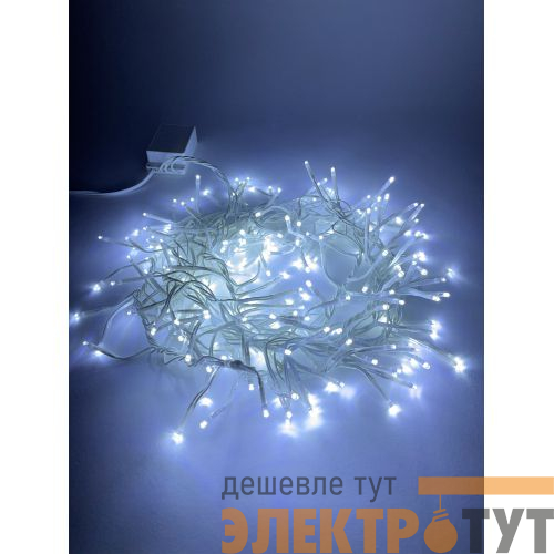 Гирлянда светодиодная "Мишура 3м 200LED 220В IP20 бел. провод холод. свет ENIN-WC Эра Б0047971