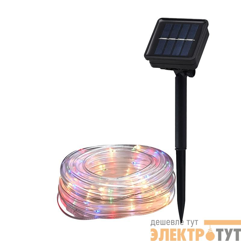Светильник светодиодный садовый SLR-G06-100M 100LED дюралайт RGB мультицвет (заменяемый Ni-MH 500мА.ч аккумулятор) ФАZА 5060081