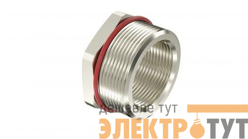 Переходник взрывозащищенный Ex d e Тип А. "наружн.резьб" М25х1.5 - "внутр.резьб" M20х1.5. IP66/67/68 никелир. латунь DKC EXDR-M25M20SB