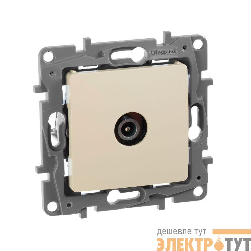 Розетка телевизионная оконечная TV СП Etika 5дБ 5-862МГц механизм сл. кость IEK 672365