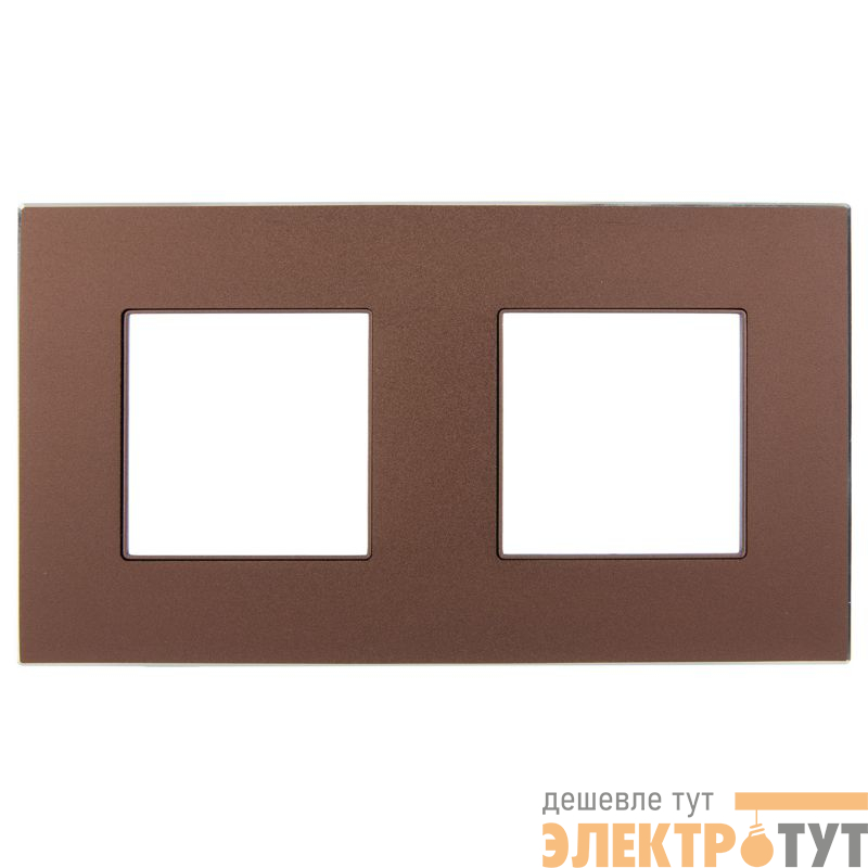 Рамка 2-м SKANDY SK-F32Br металл шоколад IEK SK-M22-M-K30