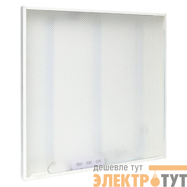 Светильник светодиодный ДВО-1001 30Вт 6500К IP40 595х595х40 призма панель EKF LPL-1001-Z-30-6500-40