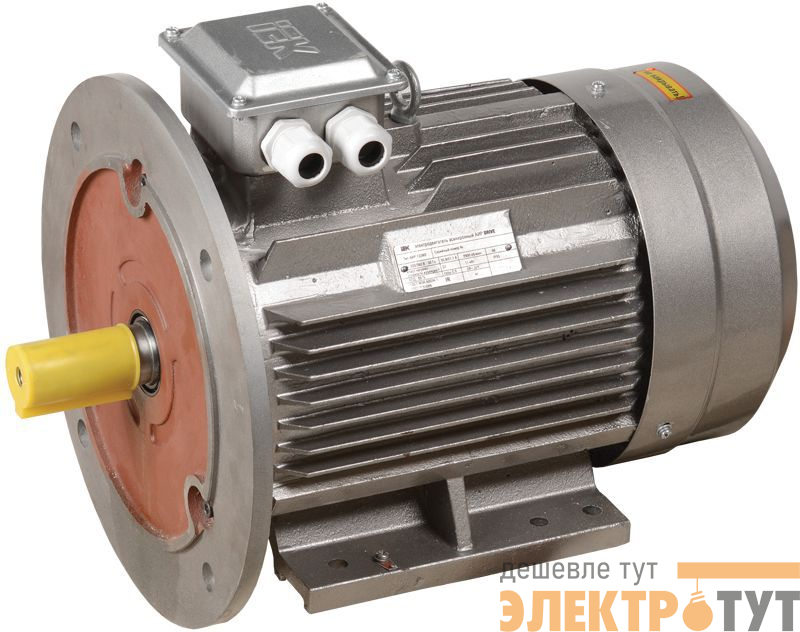 Электродвигатель АИР DRIVE 3ф 132S4 380/660В 7.5кВт 1500об/мин 2081 IEK DRV132-S4-007-5-1520