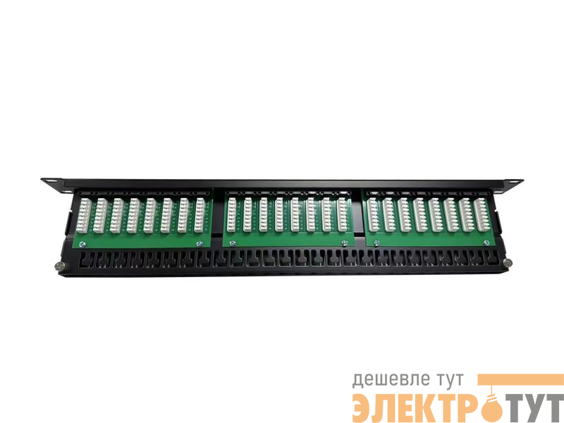 Патч-панель 19дюйм 1U кат.5E неэкранир. высокой плотности 48 портов RJ-45 Dual IDC TOKOV ELECTRIC TKE-PP-5E-1U-48P-UTP