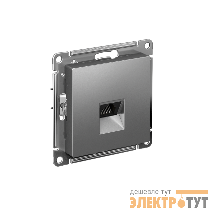 Розетка компьютерная AtlasDesign RJ45 кат.6A механизм сталь SE ATN000986