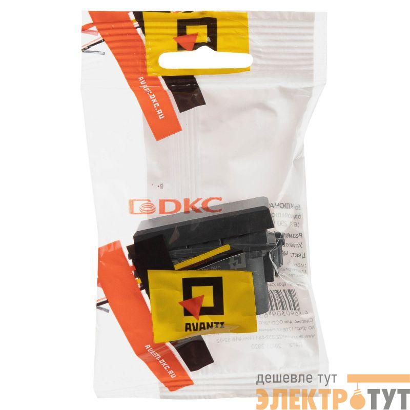 Выключатель модульный 1мод. Avanti "Черный матовый" DKC 4412101