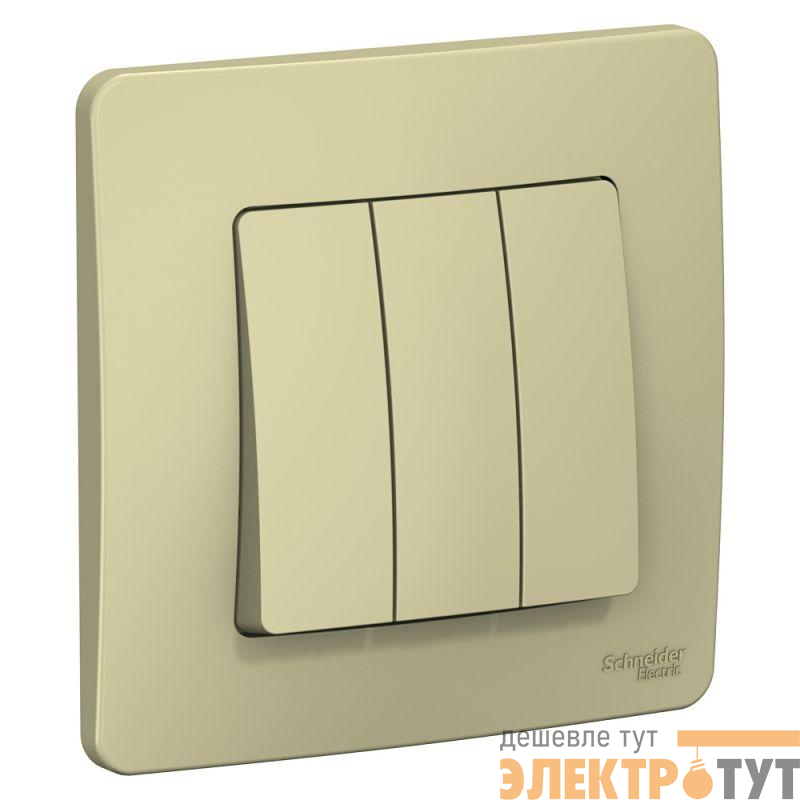 Выключатель 3-кл. СП Blanca 10А IP20 (сх. 1+1+1) 250В беж. SE BLNVS100507