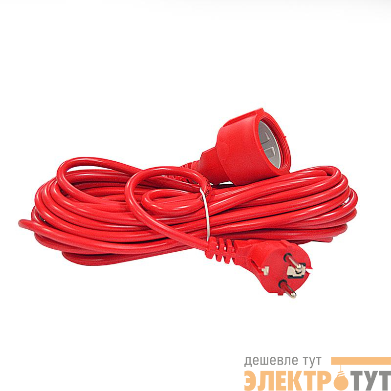 Удлинитель-шнур 1х10м с заземл. 16А IP20 3.5кВт ПВС 3х1.5 DOMTOK 2496