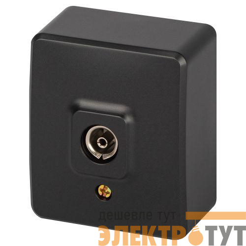 Розетка 1-м ОП Эксперт 11-3201-05 TV IP20 антрацит Эра Б0063024