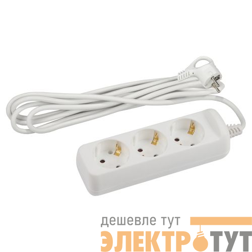 Удлинитель 3х5м с заземл. ПВС 3х1.5 16А U-3e-5m-3x1.5 Эра Б0044033