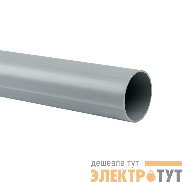 Труба гладкая ПВХ жесткая d50мм сер. (дл.3м) PROxima EKF trg-50-3n