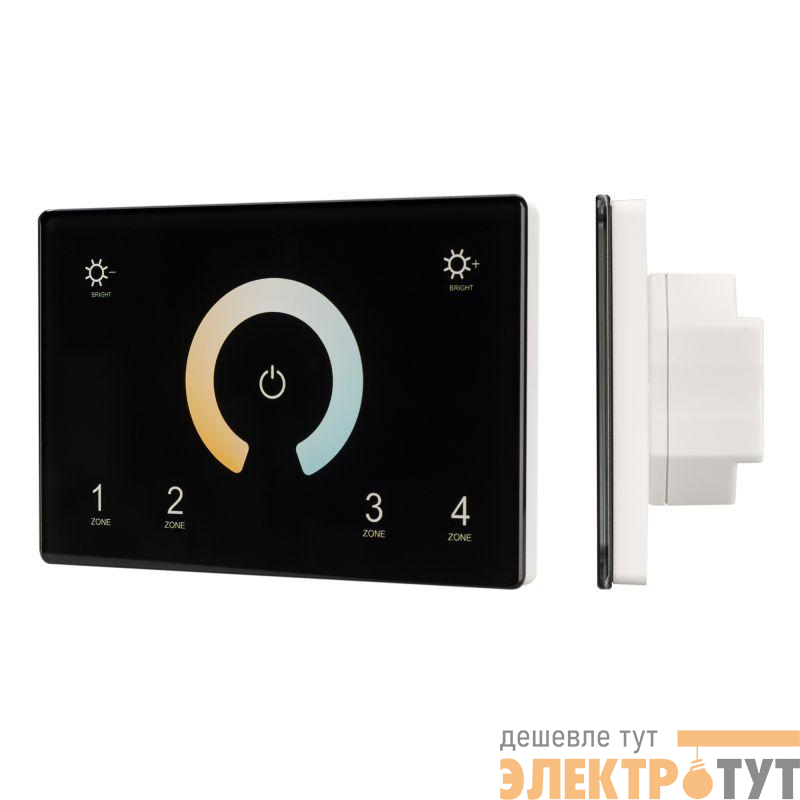 Панель Sens SMART-P81-MIX Black (230В 4 зоны 2.4G) (IP20 пластик) Arlight 028401