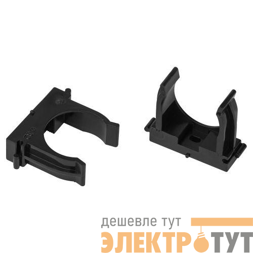 Держатель для труб (клипса) d32мм для прямого монтажа CLIP-32-B-MP черн. (уп.50шт) Эра Б0062032