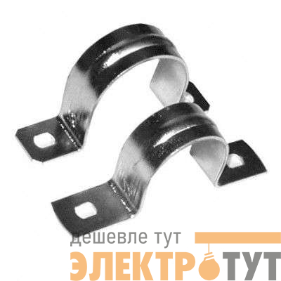 Скоба крепежная двухлапковая d27мм метал. оцинк. Ruvinil С21427