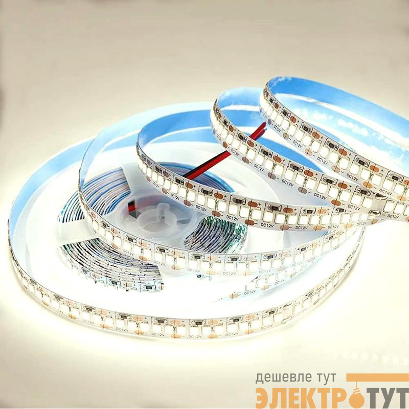 Лента светодиодная 24В 14.4Вт/м smd2835 240 диод/м IP20 1200лм/м PCB 10мм 3000К (уп.5м) Apeyron 00-515