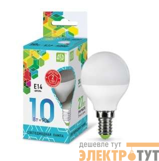 Лампа светодиодная LED-шар-standard 10Вт 230В E14 4000К 900лм ASD 4690612015453