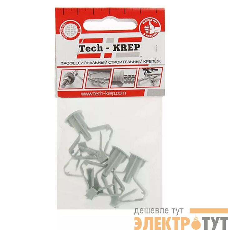 Дюбель (анкер) Бабочка полипропилен 10х50 (уп.4шт) Tech-KREP 111488