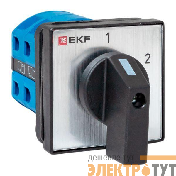 Переключатель кулачковый ПК-1-52 2п 25А "1-2" IP65 EKF pk-1-52-25-65