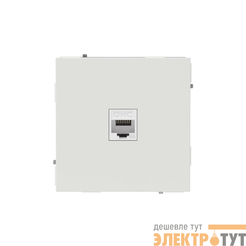 Розетка компьютерная 1-м KANT RJ45 кат.6A без шторки бел. песок DKC 7010673