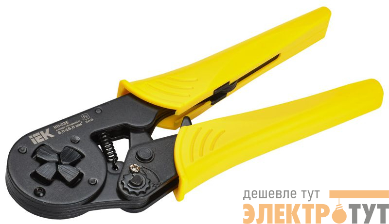 Клещи для обжима КО-03Е 6.0-16кв.мм квадрат IEK TKL20-D4