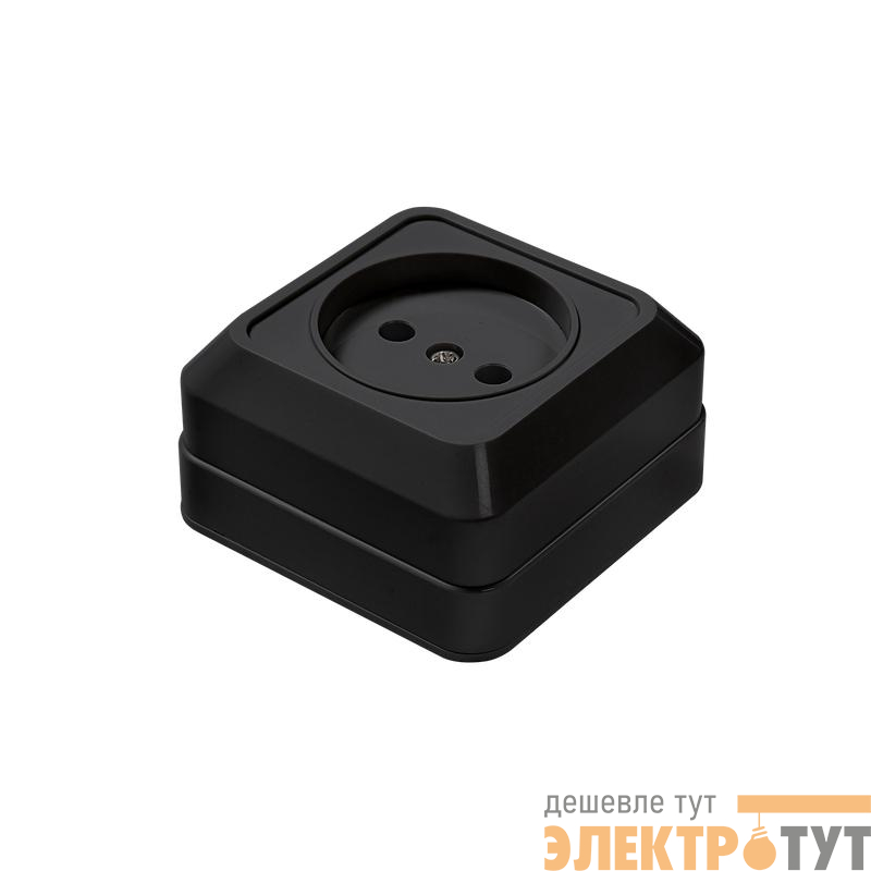 Розетка 1-м BOLLETO накладная 7022B черн. IN HOME 4690612061030