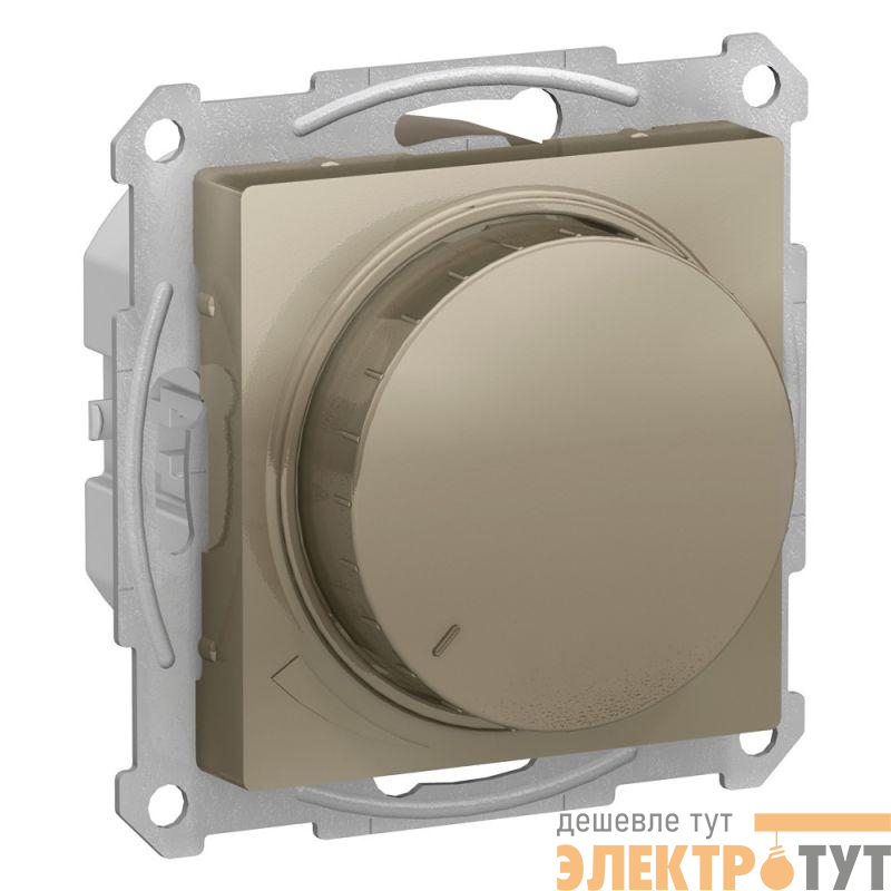 Светорегулятор поворотно-нажимной AtlasDesign 400Вт механизм шампань SE ATN000523