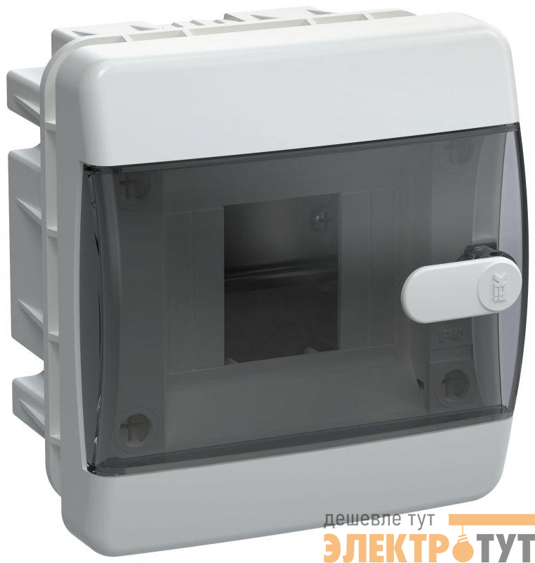 Корпус ЩРВ-П-4 UNION Compact IP41 черн. прозр. дверь пластик. IEK UIC-KP12-V-04-41-K01