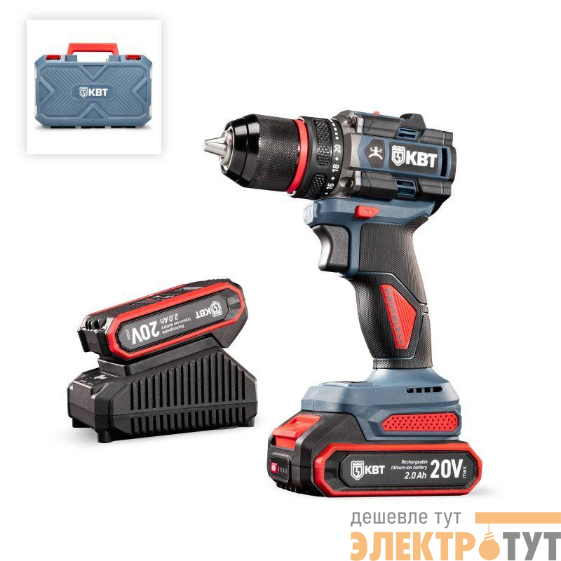 Шуруповерт аккумуляторный бесщеточный DB-20-13 серия ПРОФИ КВТ 102588