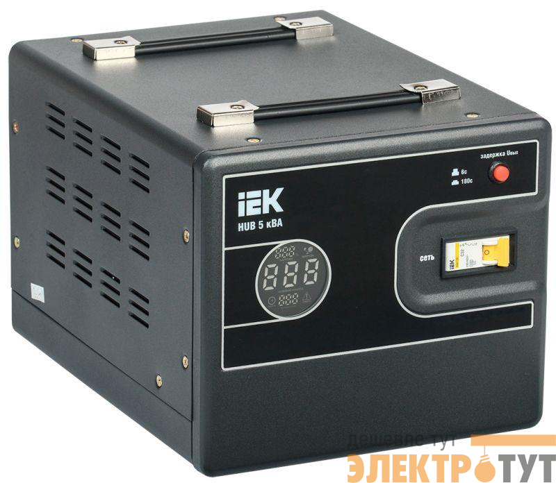 Стабилизатор напряжения 1ф 5кВА HUB переносной IEK IVS21-1-005-13