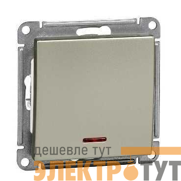 Механизм выключателя 1-кл. СП W59 10А IP20 10AX с подсветкой шампань SchE VS110-153-4-86