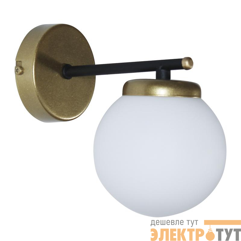 Светильник "Злата" 511 (плафон 8728) НББ 01-25-101 G9 [ИМ] настен. черн.зол. Элетех 1005405282