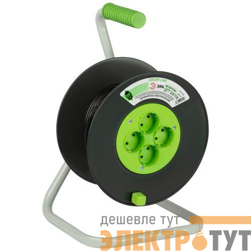 Удлинитель на пластик. катушке 4х20м без заземл. KAT-2x0.75-20m Greenline ПВС 2х0.75 Эра Б0065069