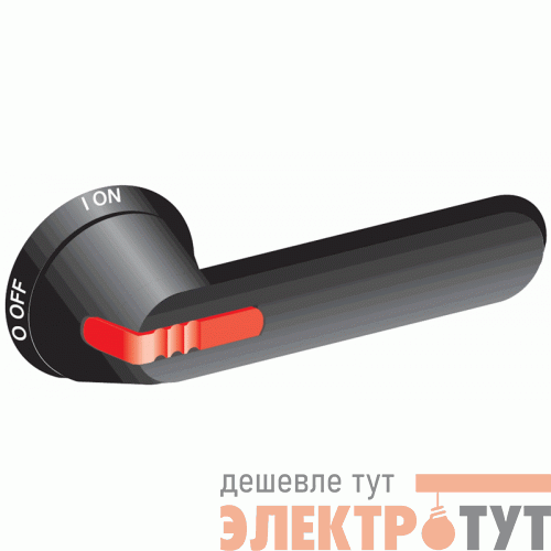 Ручка упр. ч/дверь OHB125J12TE-RUH для руб. OT315...800 ТЕСТ черн. с симв.ABB 1SCA100261R1001