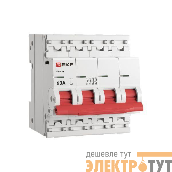 Выключатель нагрузки 4п 63А ВН-63N PROxima EKF S63463